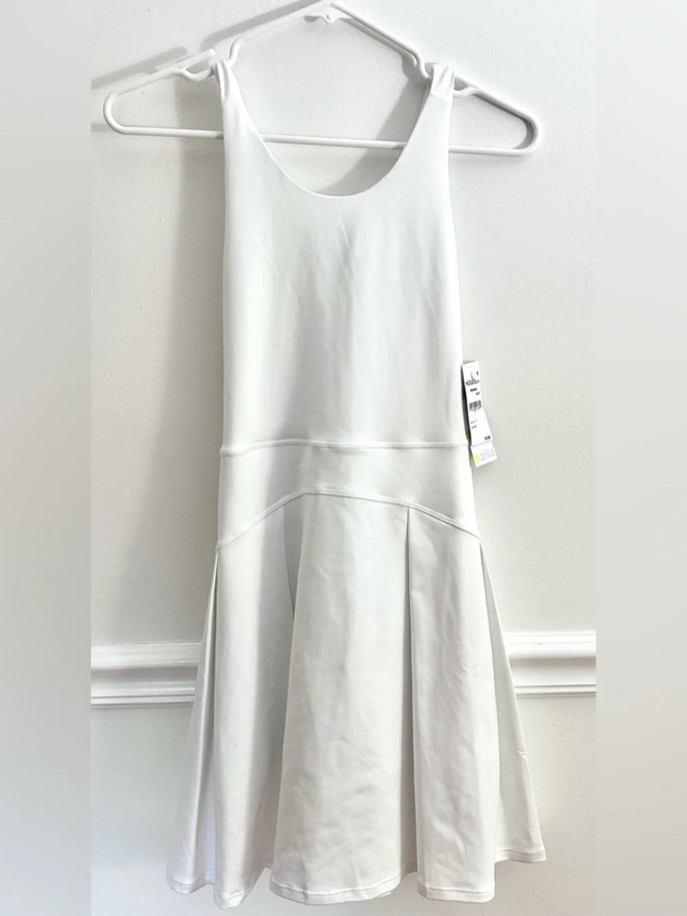 Zella Girl White Courtside Pleated Tennis Dress Kids XL 14/16 NWT Pickleball